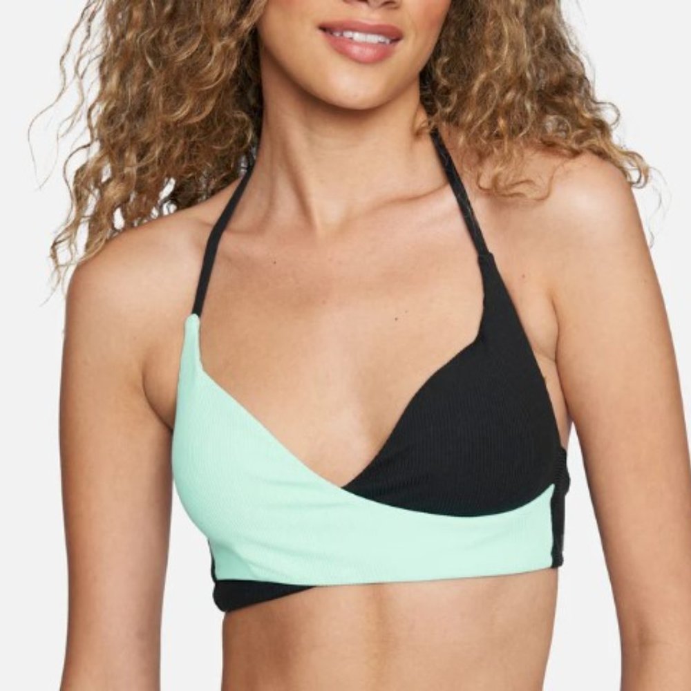 Hurley Black Mist - Baby Rib Dancer Wrap Bikini Top